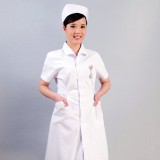 修身经典款HX-15白大褂白色医用护士服夏装短袖美容服定做