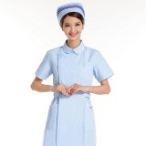 护士服短袖半袖夏装美容师药店工作服粉红白蓝色前台导医定做