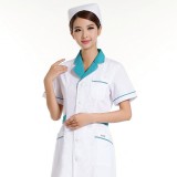 护士服药店工作服职业装夏款装白色粉色兰色短袖半袖XBL定做