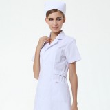 护士服短袖夏装医生服美容服白色白大褂药店工作服导医服定做