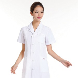 女医生服卫校实验服护士服短袖白色夏装药店服白大褂定做