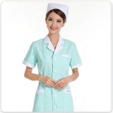 护士服短袖夏装短款衣白色半袖药店服实验室白大褂美容服定做