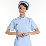 护士服夏装短袖白色白大褂医用布料药店工作服短袖HX-03定做