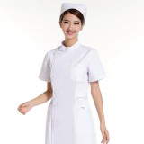 护士服夏装短袖白色白大褂医用布料药店工作服短袖HX-03定做