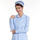 药店服女长袖大褂粉红色耐磨不起球不褪色护士服冬款HD-03定做