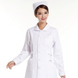 白色冬装长袖护士服HD-02药店工作服导医服耐磨不起球定做