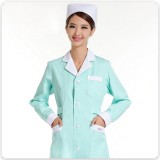新款促销护士服长袖粉色冬装白色蓝色加厚美容服药店服定做