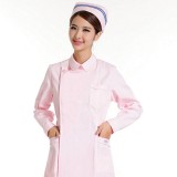 新款促销医护制服护士服白色粉色长袖秋冬款加厚定做药店美容服06定做
