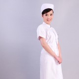 夏装护士服白色短袖美容服导医服南丁格尔款工作服HX-06定做