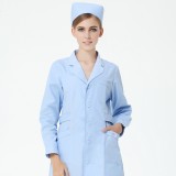 秋冬女装医院药店护士服加厚长袖装白蓝粉色大码促销定做