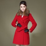 定做冬装新款韩版OL修身女装秋冬羊毛呢大衣呢子外套定做