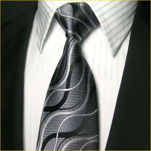 定做独特设计真丝领带三件套男黑色经典款正装商务领带定做