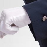 重庆工作白色手套保安服男女带扣手套配饰司机舞台白礼仪棉手套定做