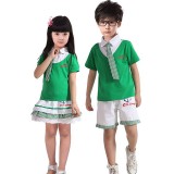 重庆中学小学生夏季校服班服儿童演出服合唱服幼儿园园服夏装套装定做