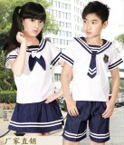 重庆中小学生儿童校服小学生夏季校服套装幼儿园园服夏装海军服定做定做