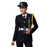 重庆女士西服式春秋保安制服套装长袖高档物业保安服定做地产保安服定做