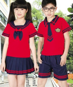 重庆中学小学生夏季校服班服幼儿园园服夏装套装演出服定做
