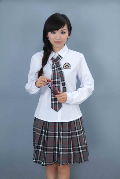 重庆初中高中学生校服韩版校服班服女生格子裙制服套装定做