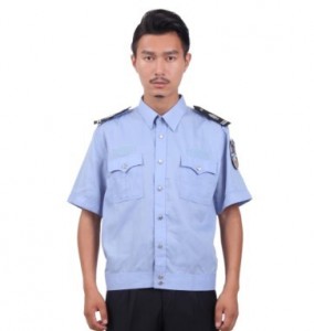 重庆保安服短袖衬衣保安制服夏装治安服装夏季蓝色协警服夏装衬衫定做