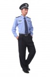 重庆保安服长袖衬衣制服夏装治安服装夏季蓝色协警服夏装衬衫定做